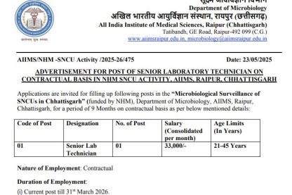 Feature image AIIMS Raipur Lab Technician Vacancy 2025