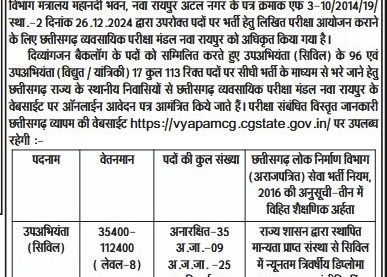 CG PWD Bharti 2025