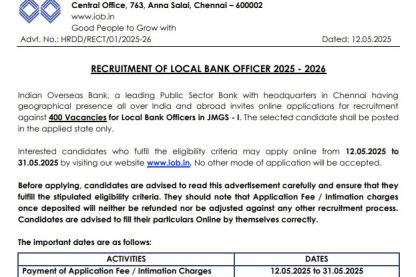 IOB Bharti 2025